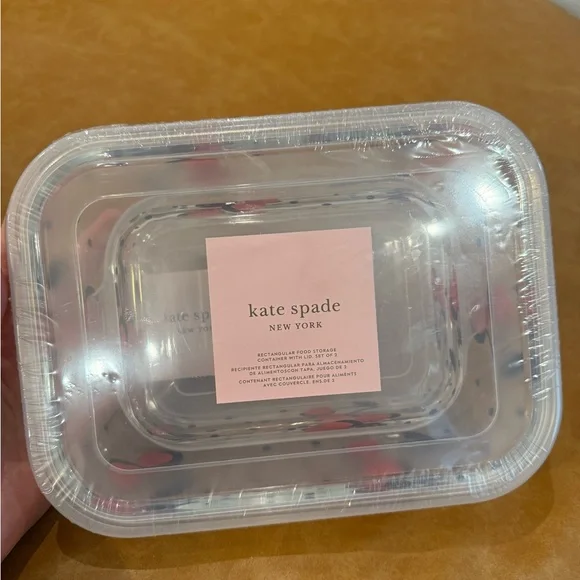 Kate Spade Cherry-Decorated Glass Food Storage Containers - Picture 5 of 6